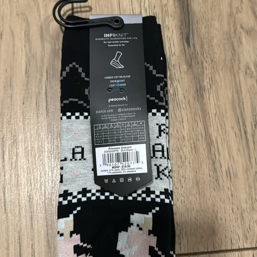 NWT Stance The Office Princess Unicorn Socks Men’s Large (9-13)